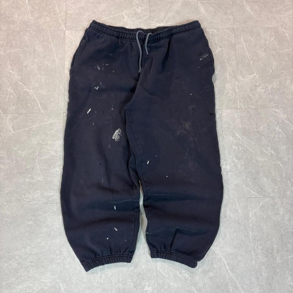 1990's logo athletic sweatpants with paint splatters